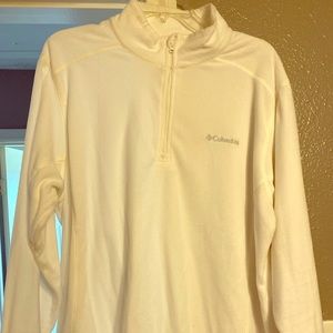 White Columbia fleece sweater